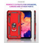 Wholesale Samsung Galaxy A10 Tech Armor Ring Grip Case with Metal Plate (Black)